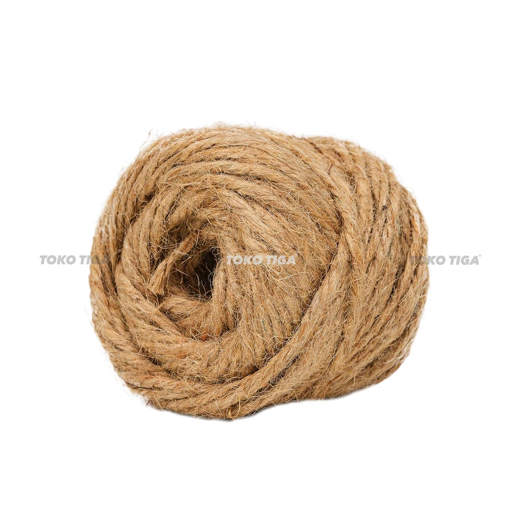 Tali Goni / Rami / Jute / Hemp Rope 3 Ply Tebal (50 Meter)