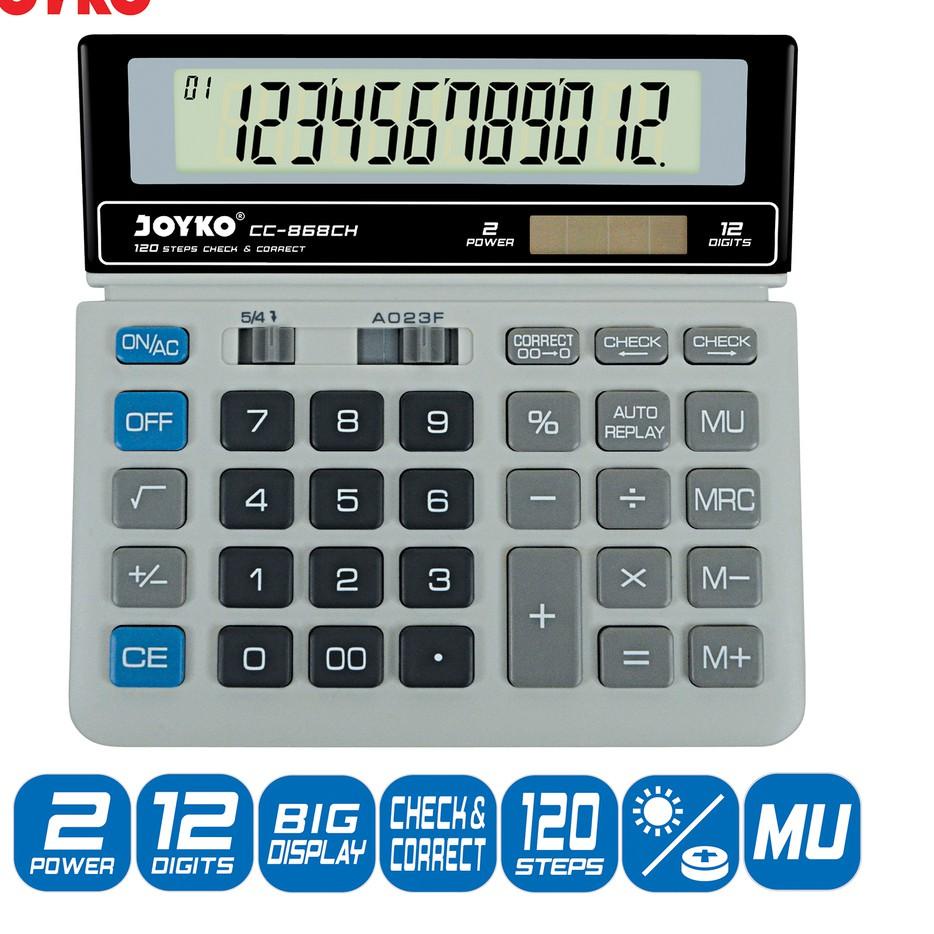 

Model Baru Calculator Kalkulator Joyko CC-868CH 12 Digits Check Correct