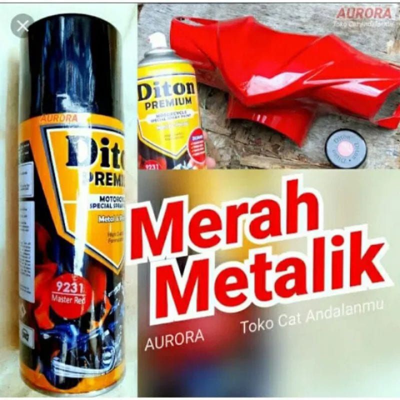 Pilok Pylox Cat Semprot Diton Premium Master Red 9231 Merah Metalik Metalic Metallic Maron 400ml