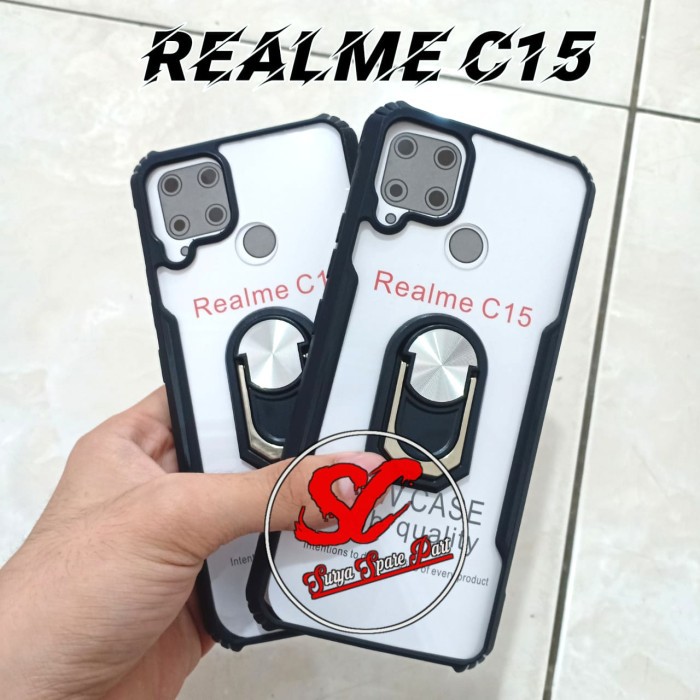 Clear Case Realme C12 - Softcase Ring Shockproof  Realme C12 - SC