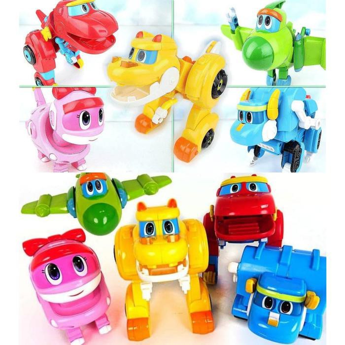Mini GOGO DINO Go Go Dinosaurs Robot Transformer Mainan Dinosaurus