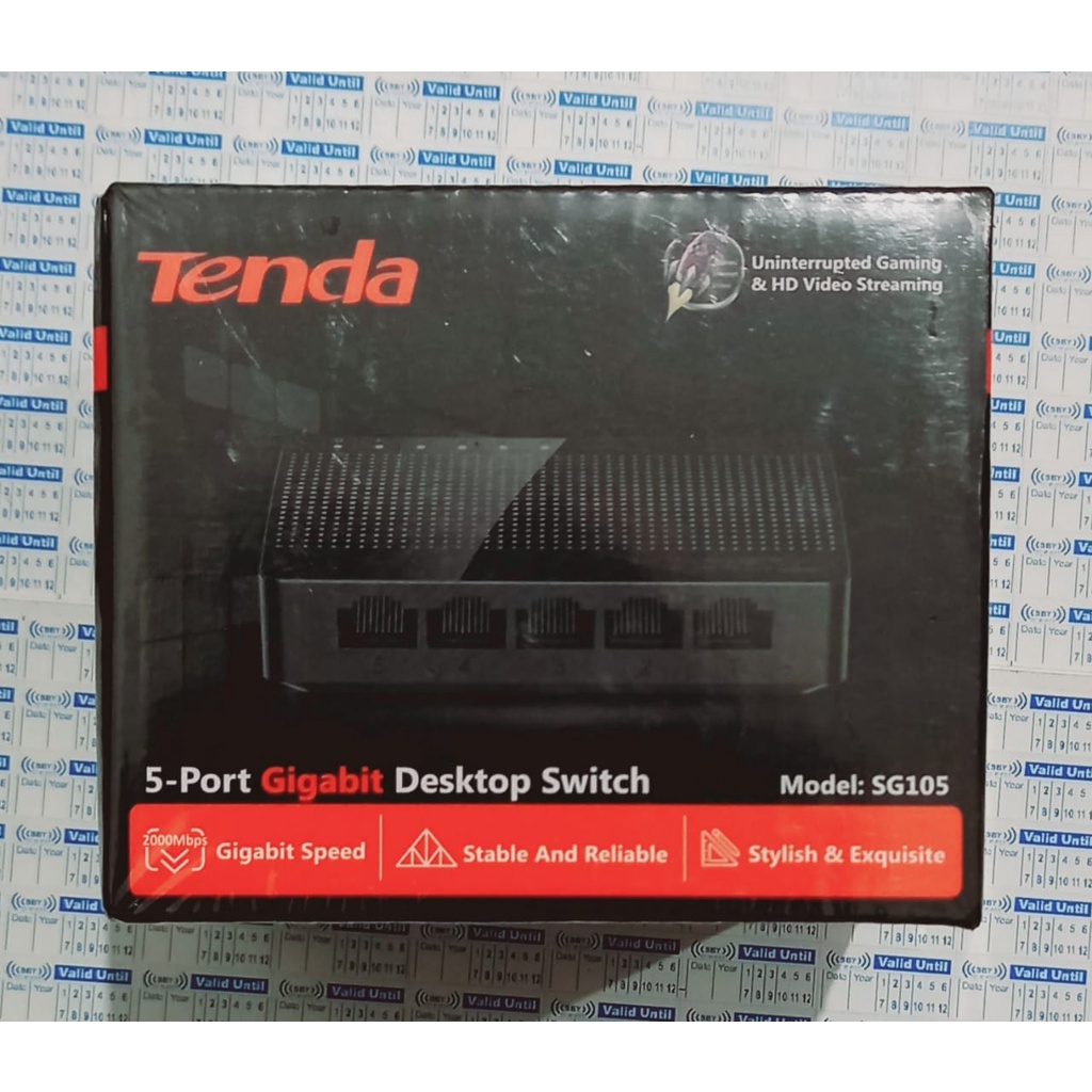 TENDA SG105 5-Port Gigabit Desktop Switch Plastic Case