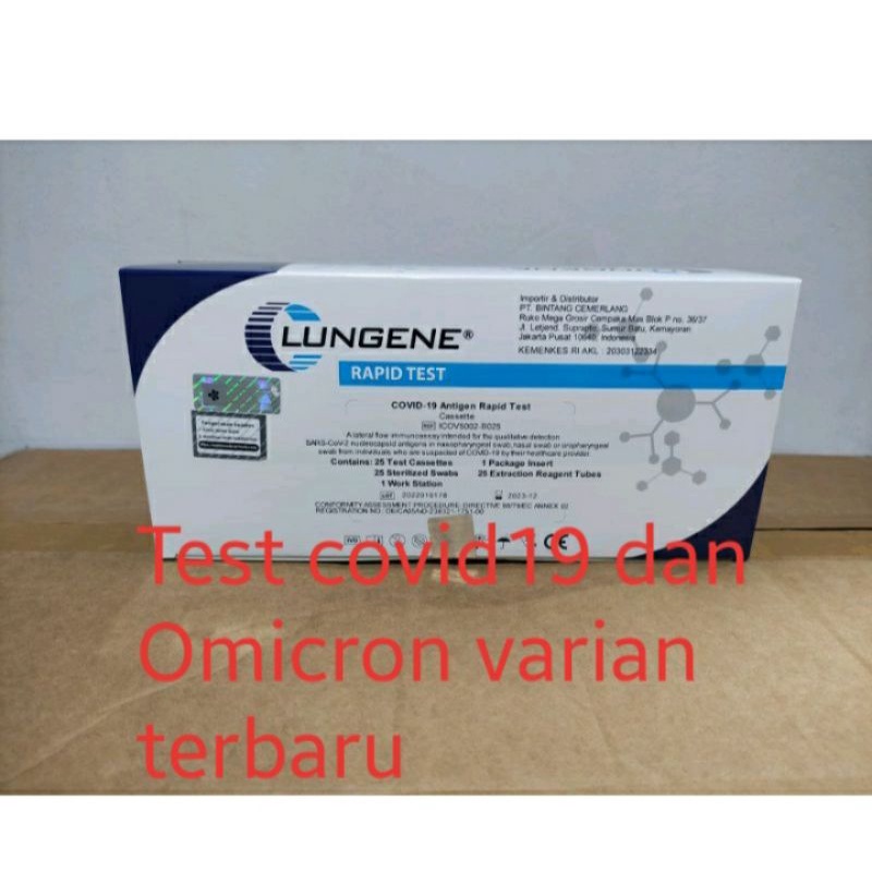 Antigen AKL & new lungene eceran/satuan,swab,rapid test lungene