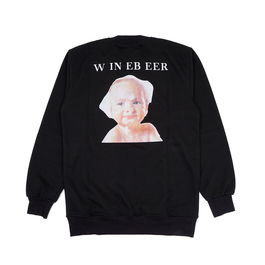 Winebeer Crewneck Sweater Baby BLack