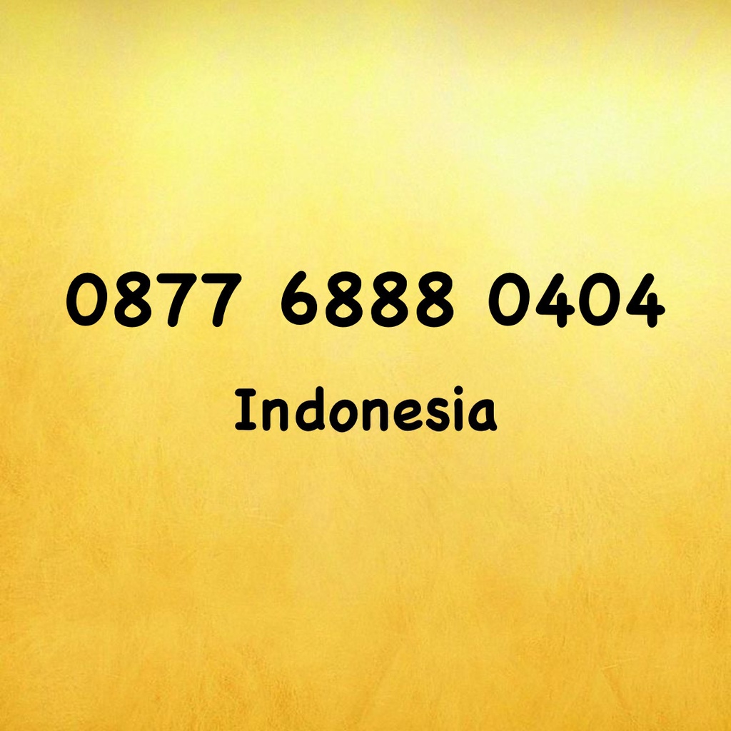 Nomor Cantik XL Bebas Double AB - Gong Xi - 04 - 0877 6888 0404