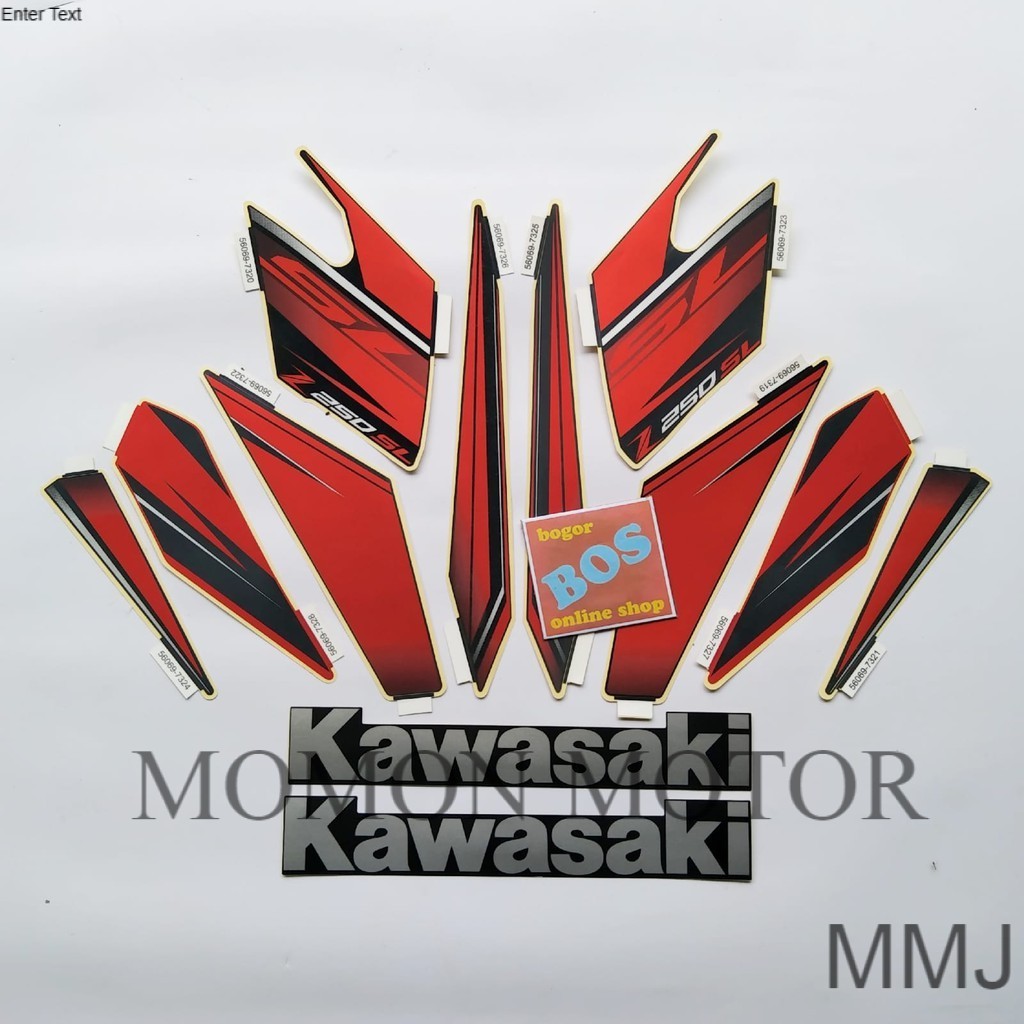 Sticker striping Kawasaki Ninja Z 250 SL Orange