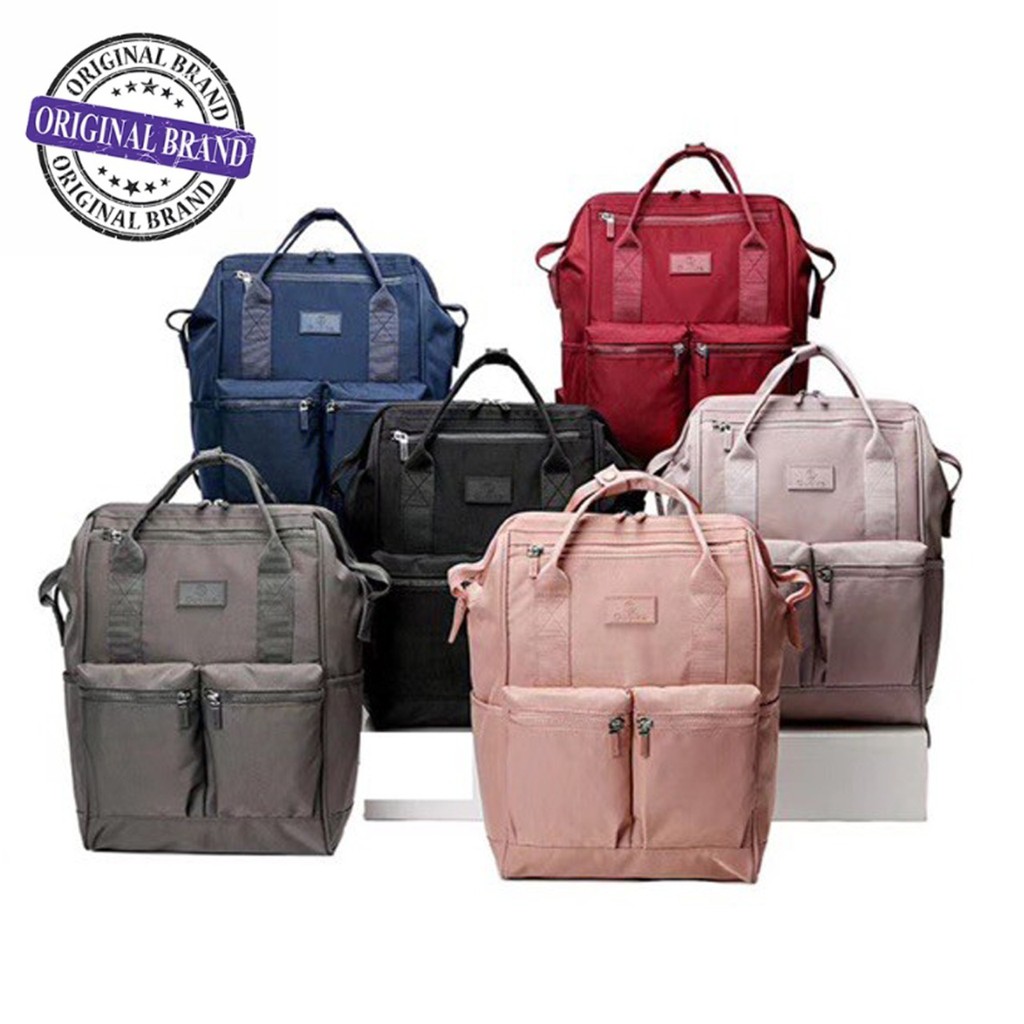 GUDIKA 5179 - Tas Ransel Laptop Wanita Kekinian Import Original Terbaru Bahan Nilon Waterproof Anti Air Premium Korea bisa muat banyak barang banyak slot kocek terlaris - tas wanita - tas cewek - tas kerja - tas laptop - rangsel - gudika bag - tas gudika