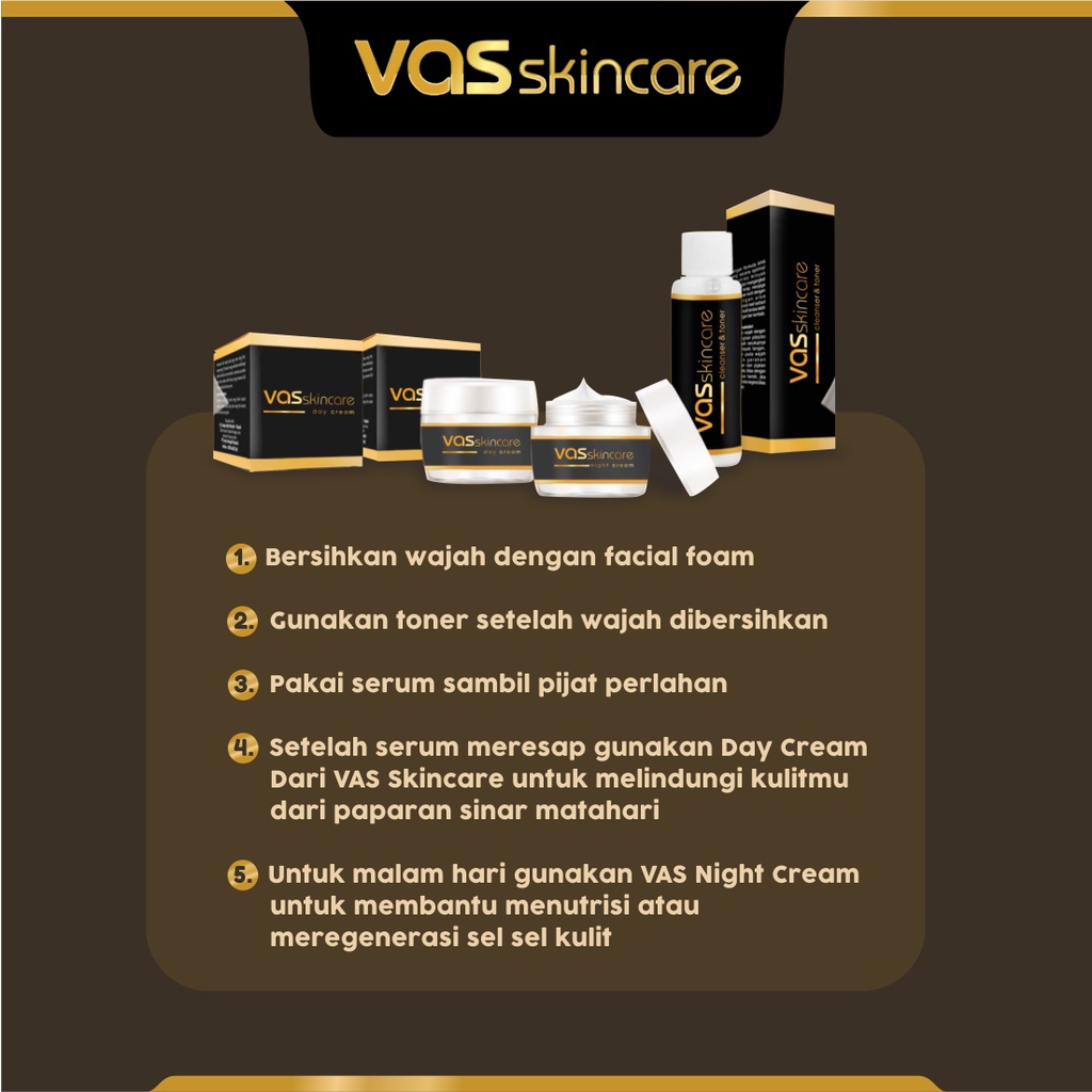 (GRATIS ONGKIR) Paket Premium VAS Skincare asli krim cream serum penghilang flek hitam membandel di wajah penghilang jerawat dan bekas jerawat pemutih glowing ampuh permanen bpom alami original