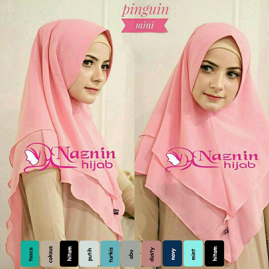 Jilbab Kerudung Bergo Instan Pinguin Penguin JUMBO Antem Mini 2