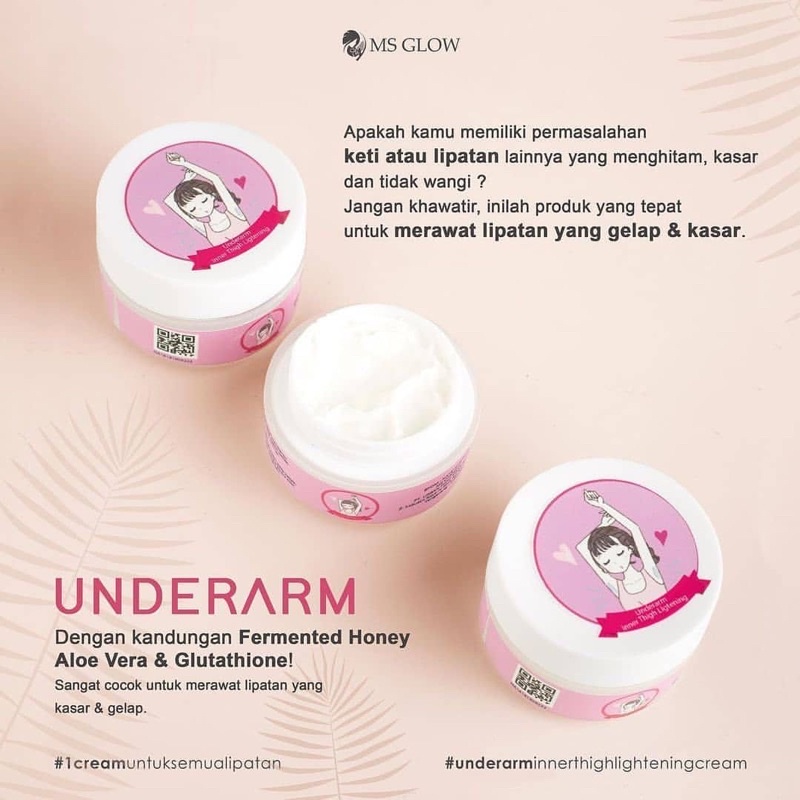 Ms Glow Underam Krim Ketiak dan Lipatan