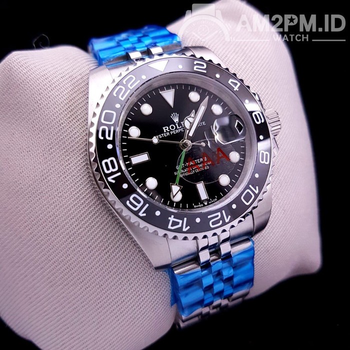 Suplier Jam Tangan Rolex GMT Master II Automatic Jubilee Silver Black