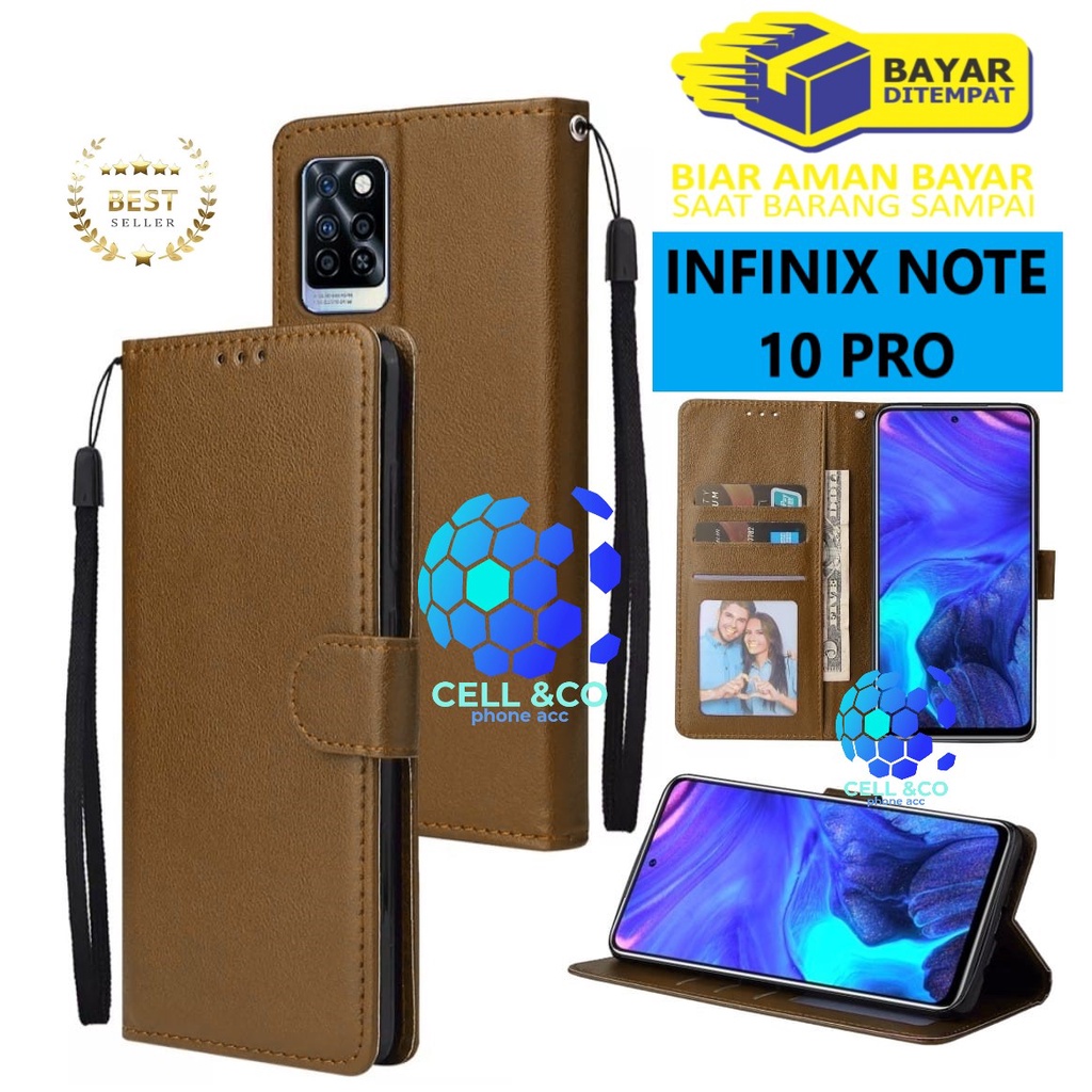 Flip cover INFINIX NOTE 10 PRO Flip case buka tutup kesing hp casing flip case Premium leather wallet