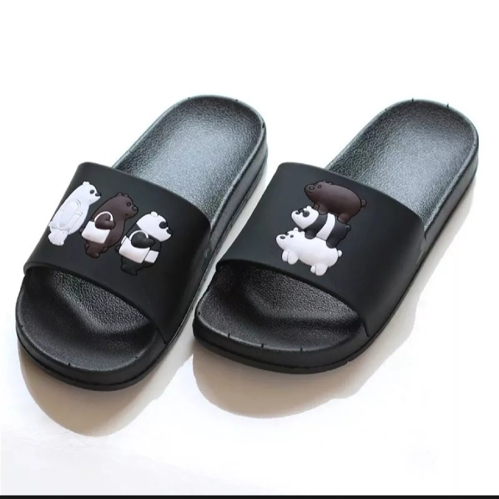 SANDAL SELOP KARET KARAKTER WE BEARS FAMILY PANDA BERUANG