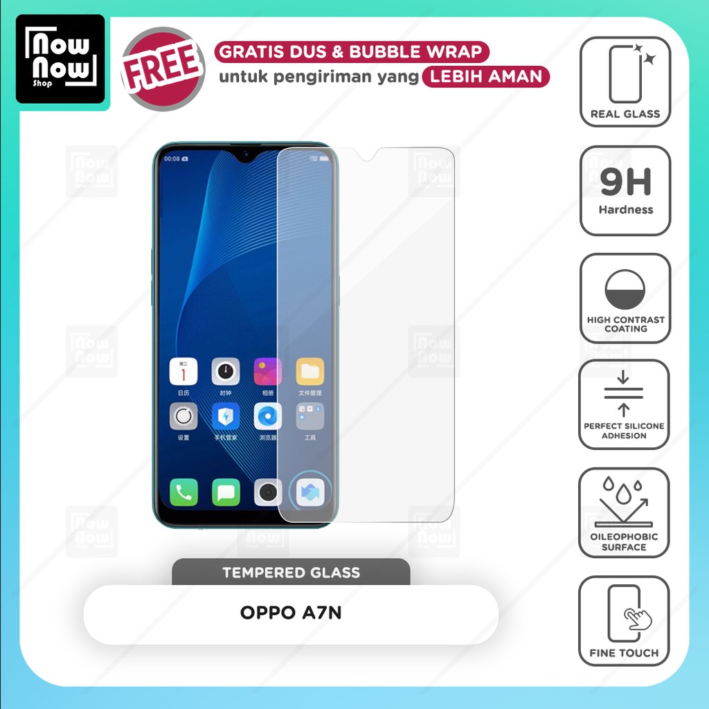 Tempered Glass Anti Gores Oppo A7N Screen Guard Protector 9H Kaca Temperglass