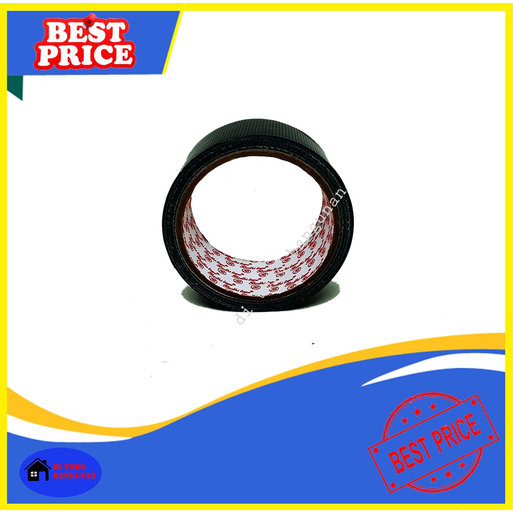 Lakban Kain Hitam Tebal 1 1.5 Inch