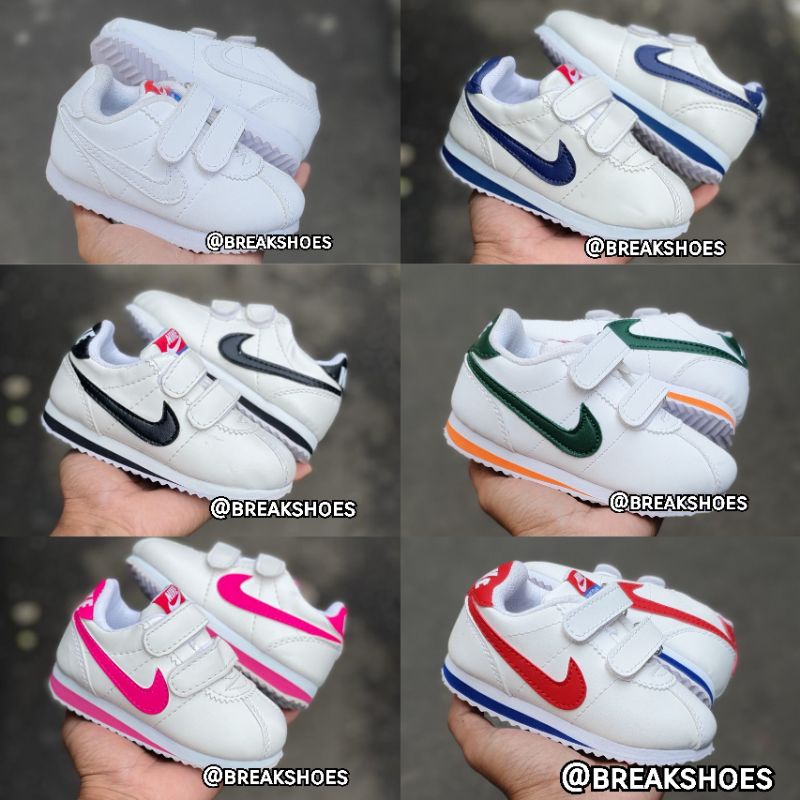 SEPATU ANAK CORTEZ PUTIH MERAH BIRU 20 - 35