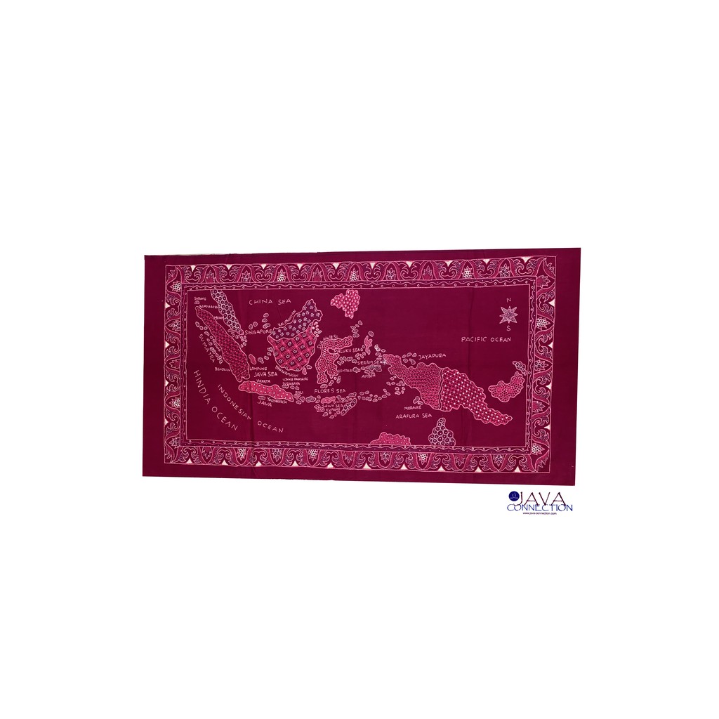 

Handmade Batik Painting - Map of Indonesia (Peta Indonesia)