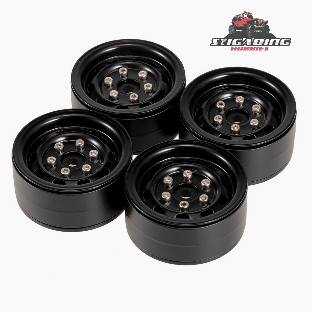 VELG BEADLOCK 1.9 METAL KALENG SCX10 AXIAL RC4WD MN86KS MN128 RGT HSP AX-618BK