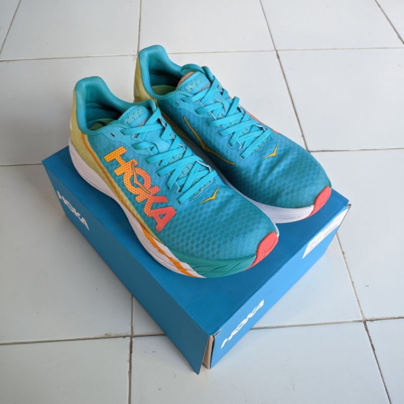 sepatu running carbon plate hoka one one rocket x size 42 2/3 (27cm)