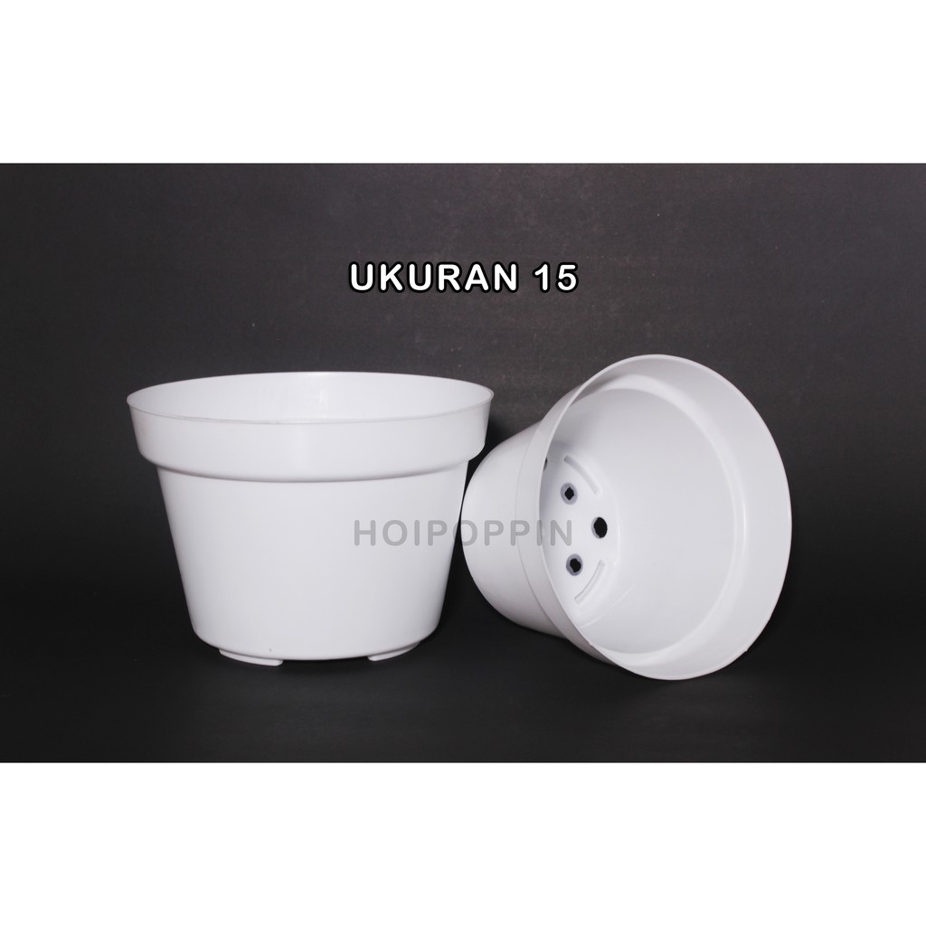 HPP - GROSIR POT 15 PUTIH / POT 15 PUTIH / POT PEMBIBITAN / POT HARGA GROSIR / POT POLOS PUTIH