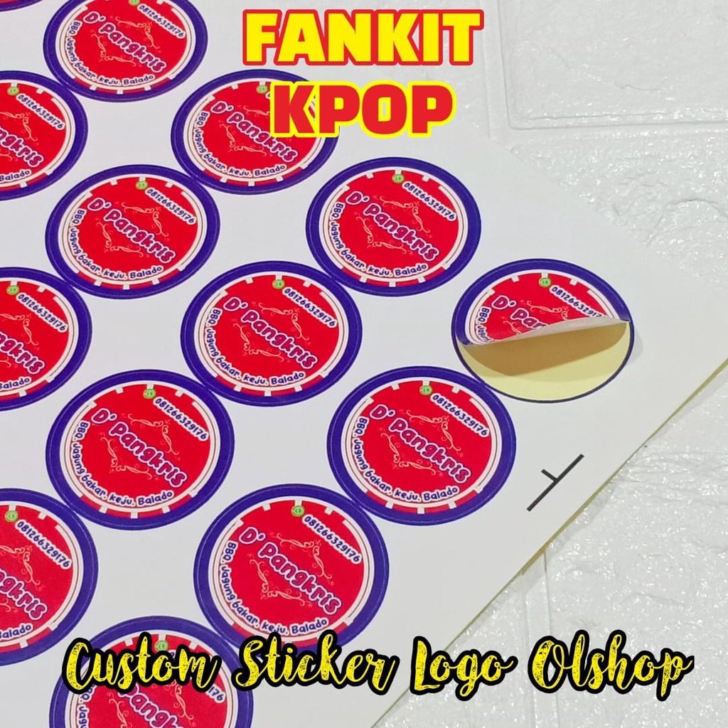 

(CUSTOM) STICKER LABEL / Sticker logo / Sticker Custom / Print sticker olshop / Sticker Produk / STICKER KPOP / PAKET OLSHOP