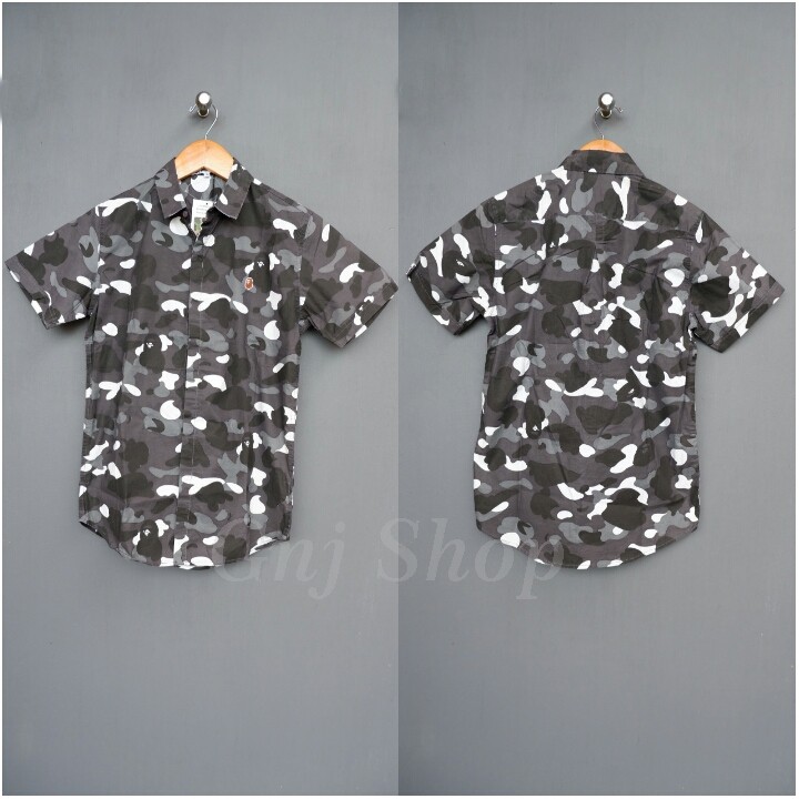 Kemeja Bape Glow In The Dark Import Full Tag