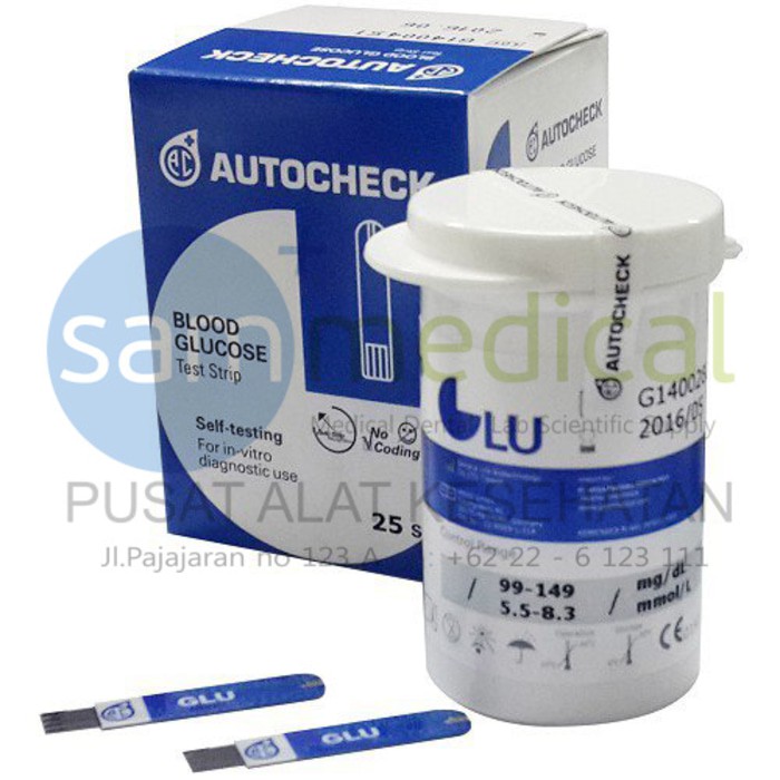 

Autocheck Strip Gula darah / Strip Glucosa @ 25 strips