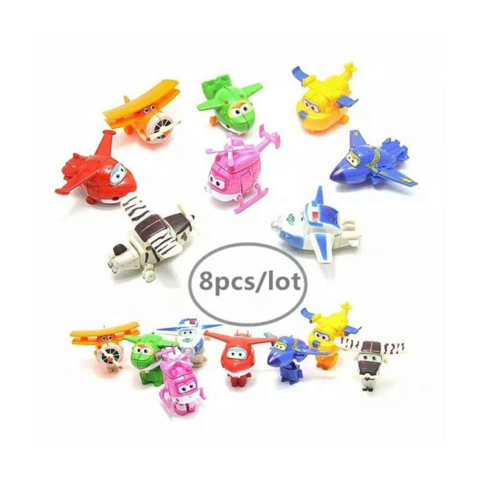 FIGURE SUPER WINGS SET 8PCS MAINAN ANAK SUPER WINGS murah Berkualitas