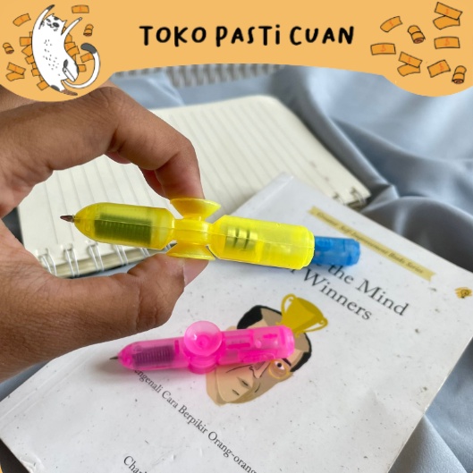 

pulpen spinner LED pena lucu tinta hitam bisa COD pen imut keren pulpen unik atk kebutuhan anak sekolah termurah import