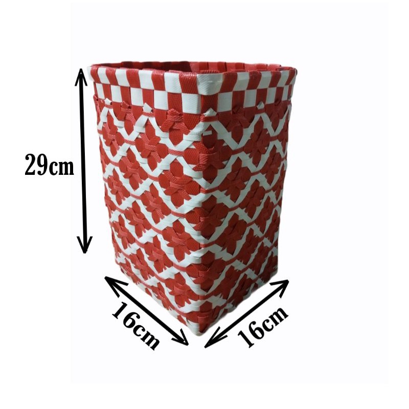 tempat sampah anyaman plastik/tempat sampah lucu