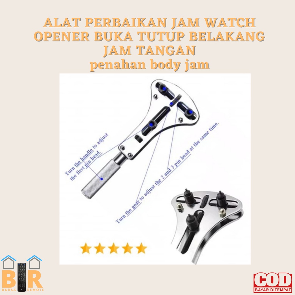 ALAT PERBAIKAN JAM WATCH OPENER BUKA TUTUP BELAKANG JAM TANGAN