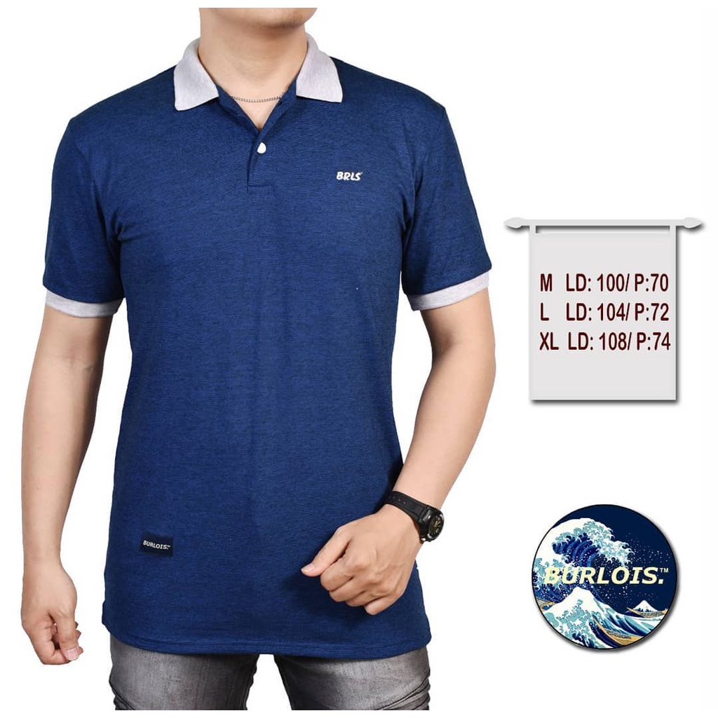 Burlois Store Kaos Kerah Pria Gerimis Polo Shirt Gerimis Premium Original