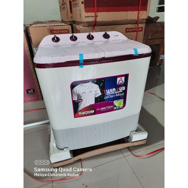 Mesin cuci 2 tabung Polytron 9kg WM 1490 INP