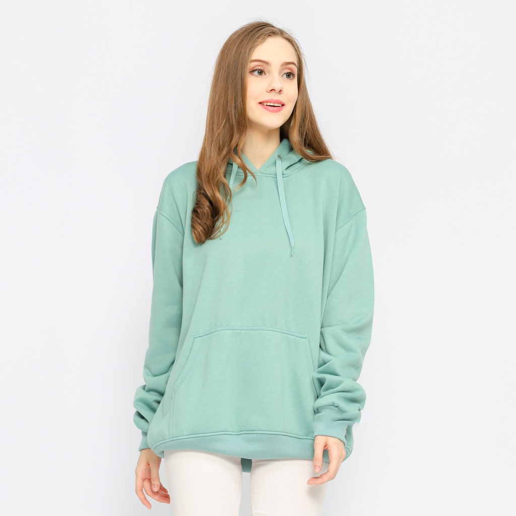Hoodie Wanita Oversize Sweater Polos Wanita Pria Unisex Beige Cream Khaki Jumper Ukuran M L XL XXL XXXL Jumbo Dan Big Size Lina Muslim Gallery-7