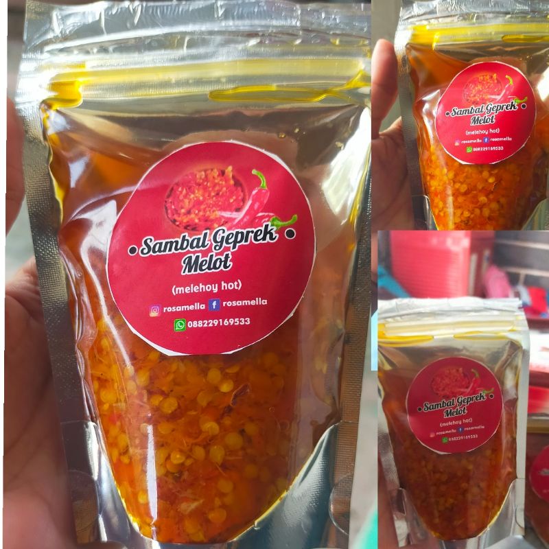 

sambal geprek kemasan pouch 100gr/sambalpedas/sambalhot