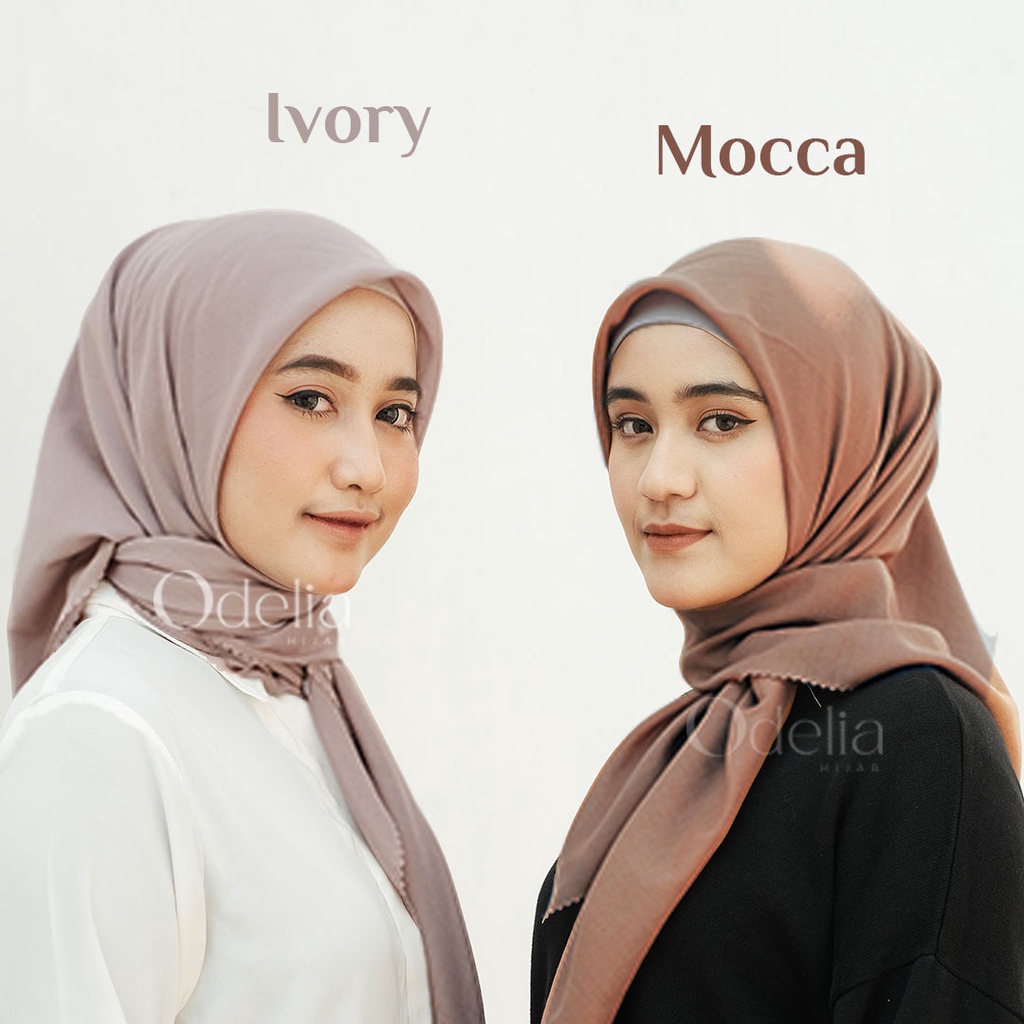 [149K 4PCS] LORA HIJAB POLLYCOTTON ( HIJAB SEGIEMPAT BELLA SQUARE ) - ODELIA HIJAB