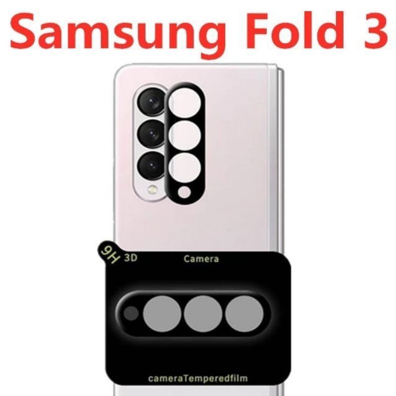 Samsung Z Fold 3 / Z Flip 3 Anti Gores Kaca Camera Full Cover Frame Belakang Screen Guard Protector Anti Gores Kamera Temper Glass