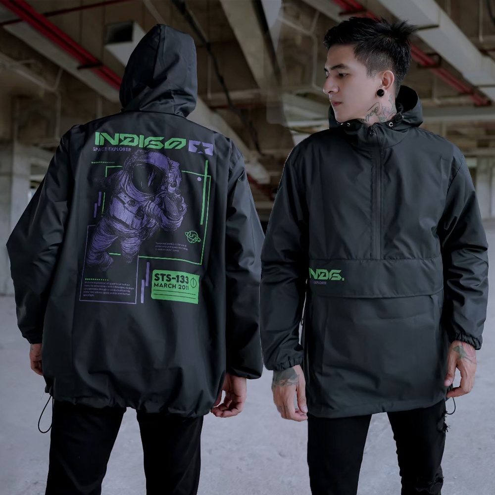 Indigo Cougle Jacket - Jaket Pria Parasut - Jaket Gunung - Jaket Outdoor - Jaket Anti Air - Jaket lo