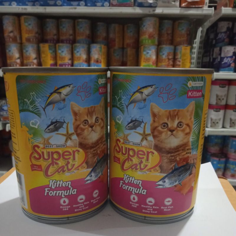 Supercat Kaleng Kitten Formula Makanan Basah Wet Food 400g