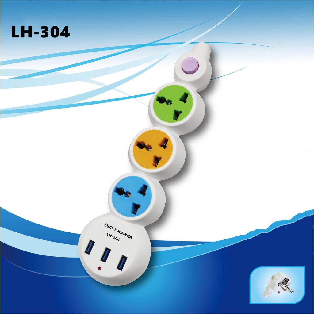 Stop Kontak/Power Strip/Socket USB Warna LH-304