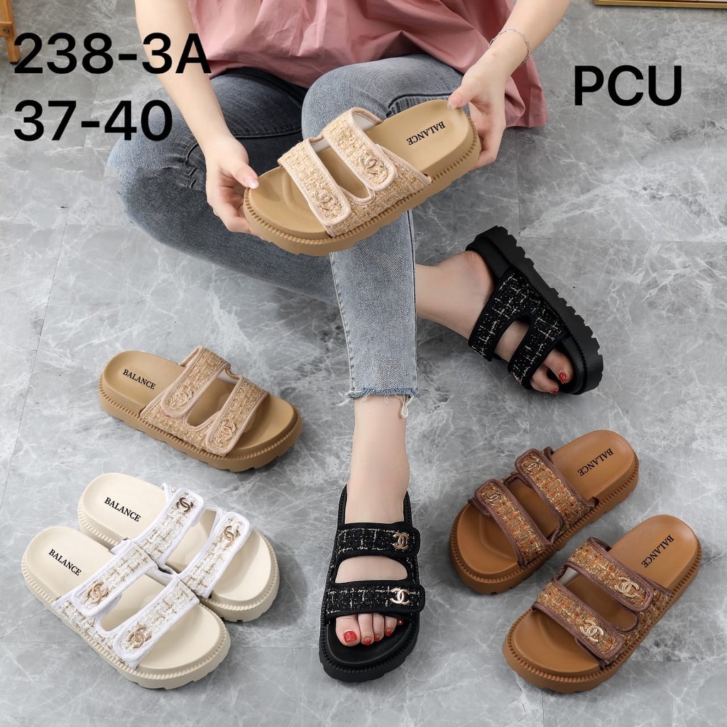 SANDAL WANITA IMPORT WEDGES 238 BLC VIORS