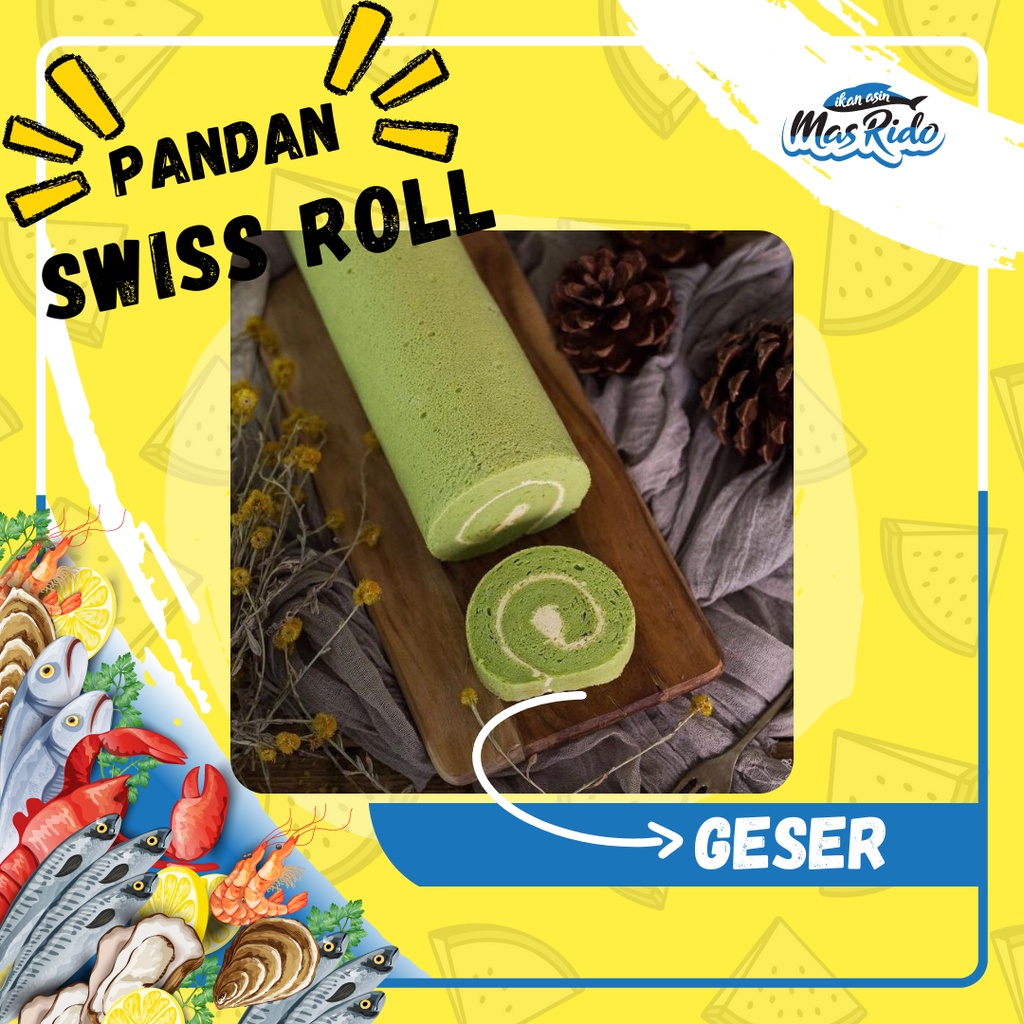 

Pandan Swiss Roll Bolu Gulung Lembut Rasa Pandan Bolu Gulung Siap Saji