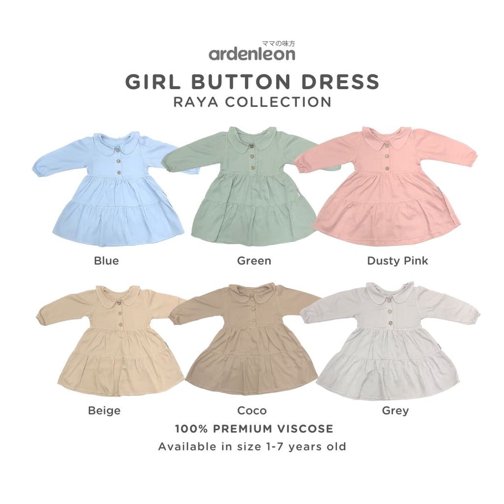 ARDENLEON RAYA DRESS SET (BAJU DRESS ANAK PEREMPUAN)