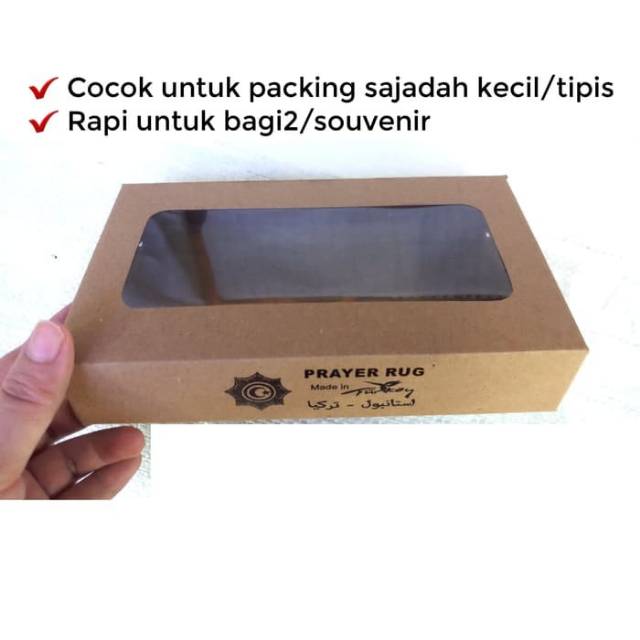 Kotak box packaging sajadah kecil/tipis dan barang2 hadiah lainnya