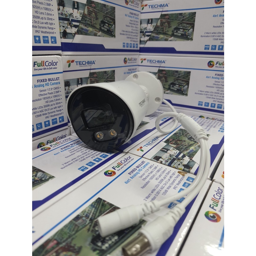 Camera CCTV Techma Fullcolor 2MP Outdoor TCM-A1620FC