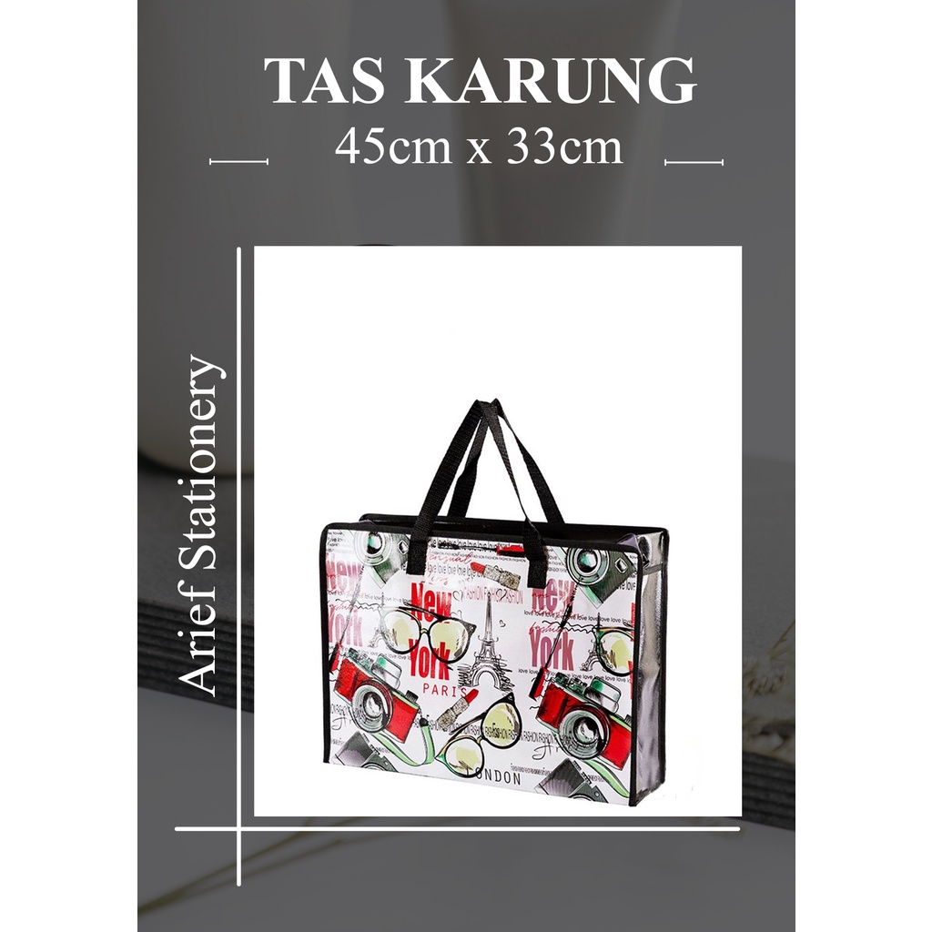 Tas Karung Serbaguna Tas Laundry Bag Tas Kepasar Ukuran 45cm x 33cm