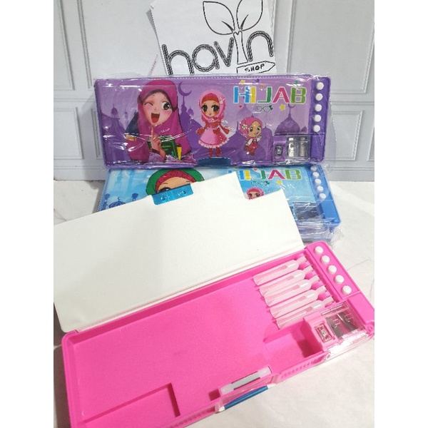 kotak pensil Magnet 5 + 1 TOMBOL/pencil case magnet-2