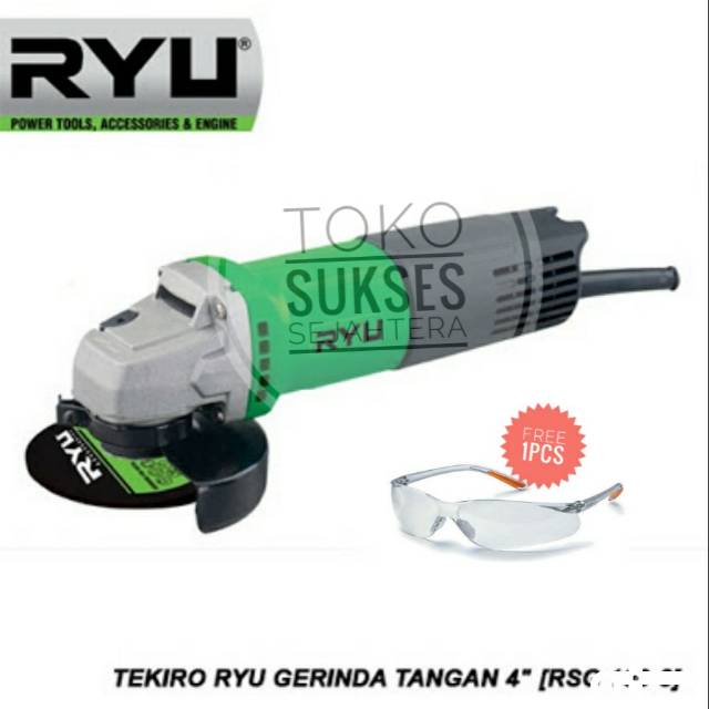 RYU Mesin Gerinda Tangan 4 inch 4&quot; Ryu RSG 100-3 FREE KACAMATA SAFETY BENING KOTAK