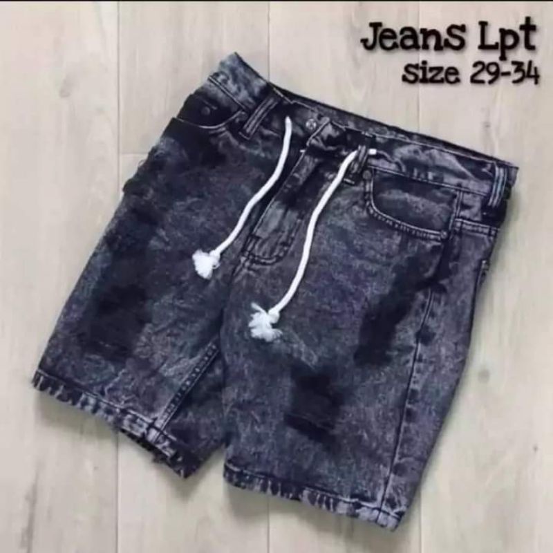 CELANA JEANS PENDEK PRIA SOBEK/ROBEK BAHAN TEBAL DAN LEMBUT