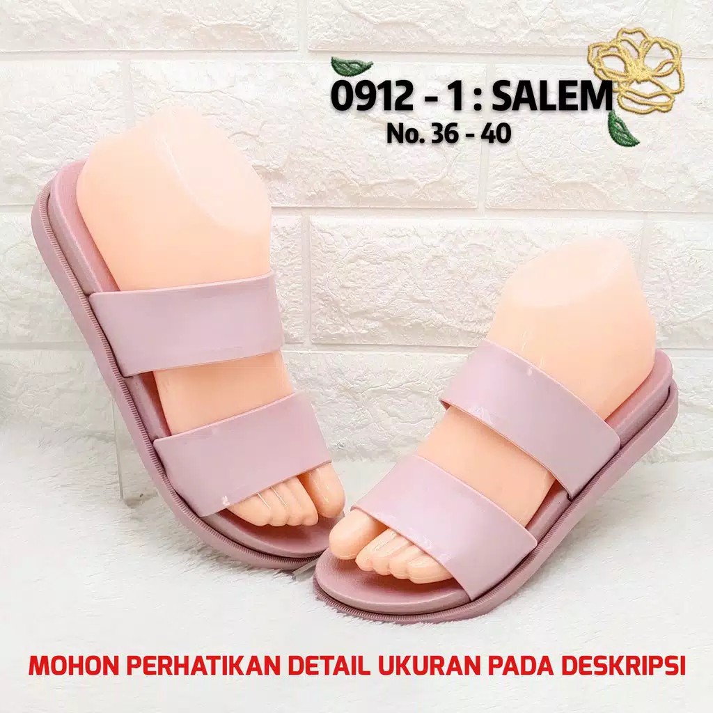 (COD) Sandal Selop Karet Wanita Jelly Tali Dua Import Balance BLC 0912-1